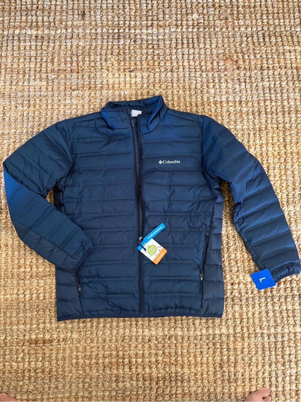 NWT Columbia Navy Lightweight Puffer Jacket Size L